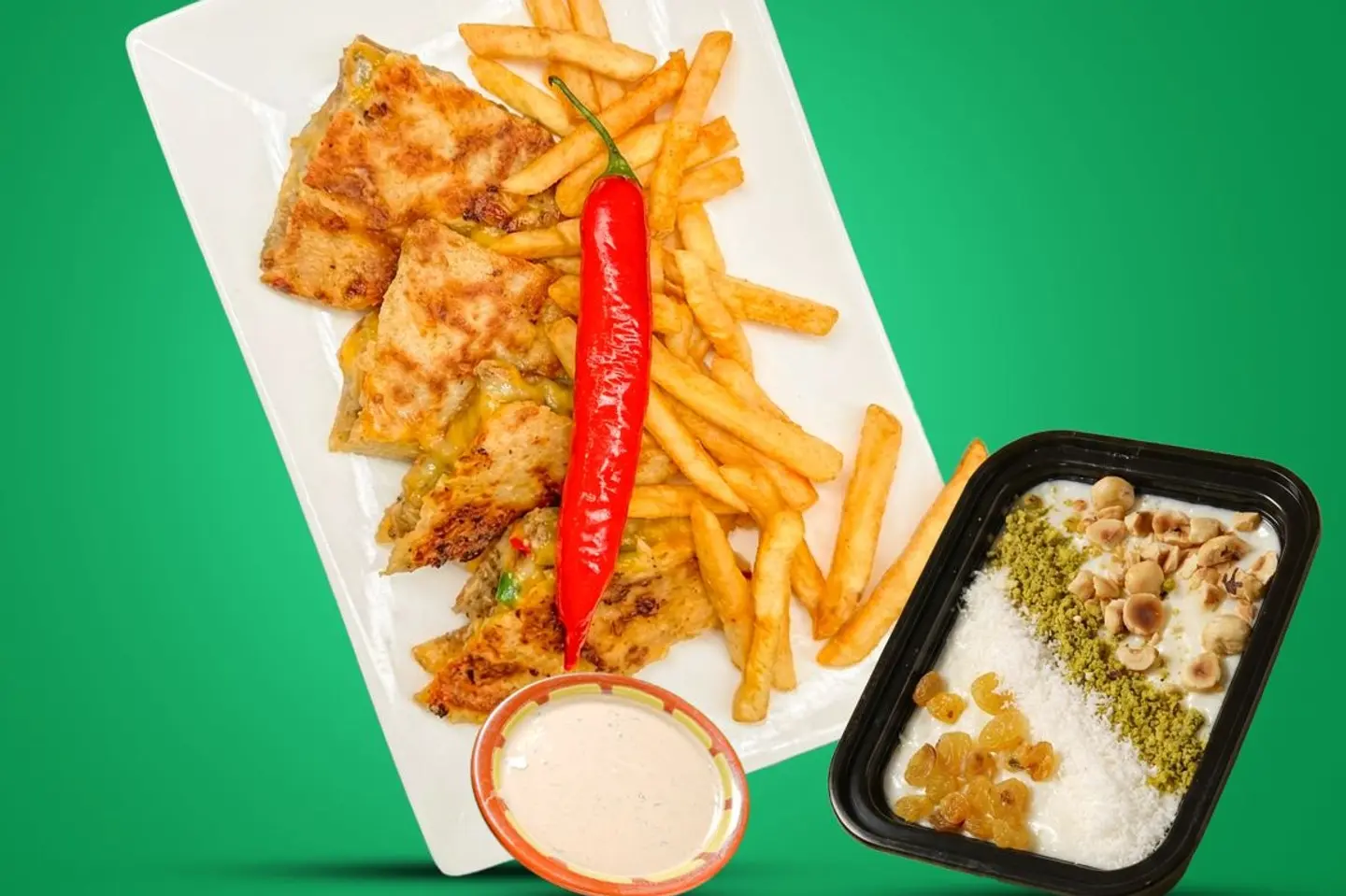 حواوشي لحم بطاطس ارز باللبن طحينة