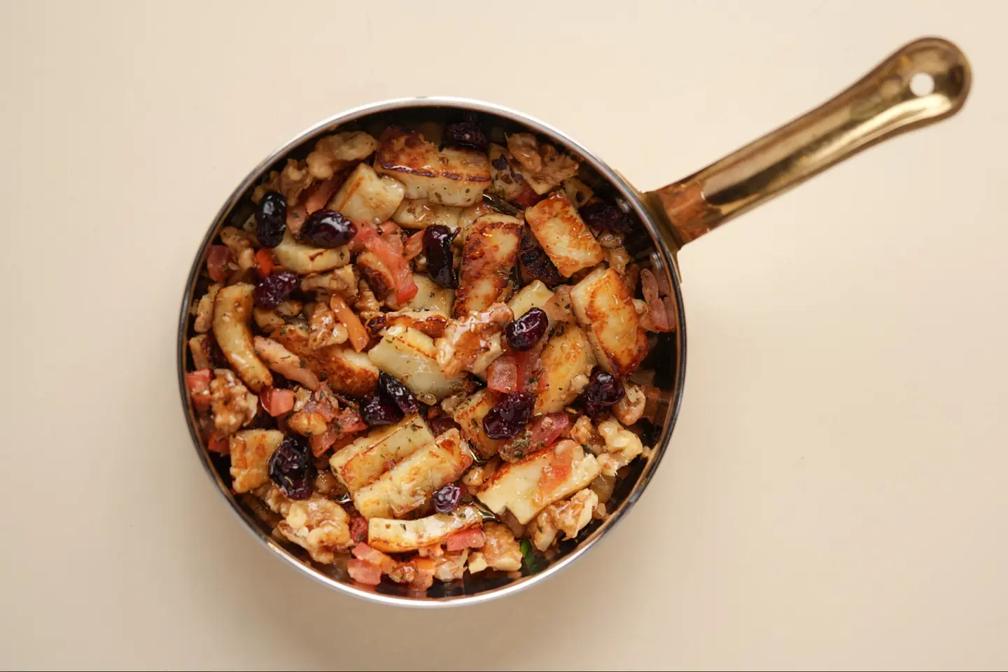 Halloumi Sauté With Cranberries