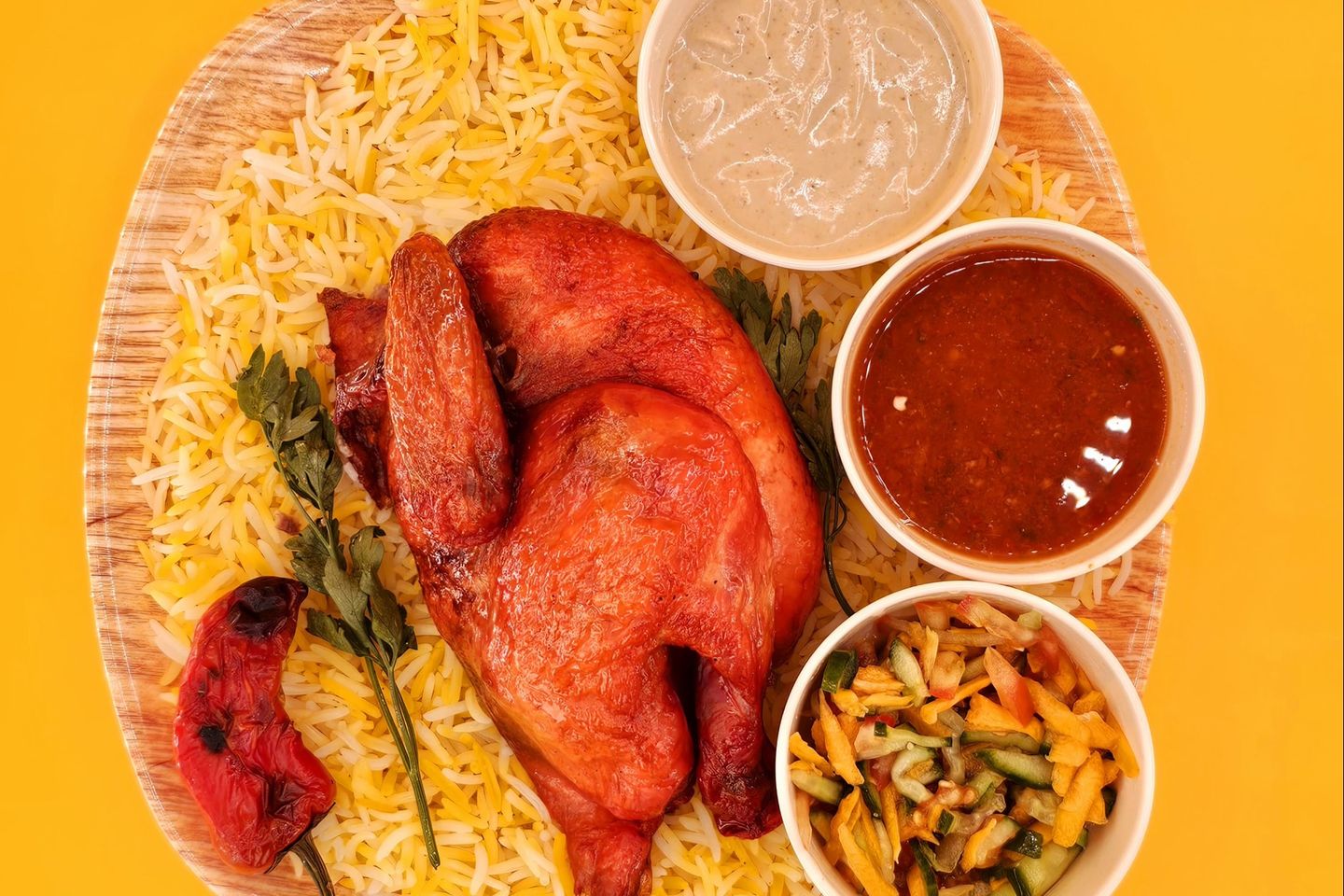 نصف حبة شواية ارز مندى