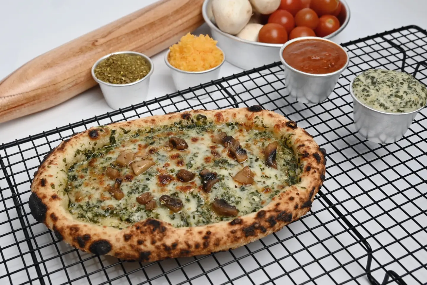 Spinach Pizza With Cheese