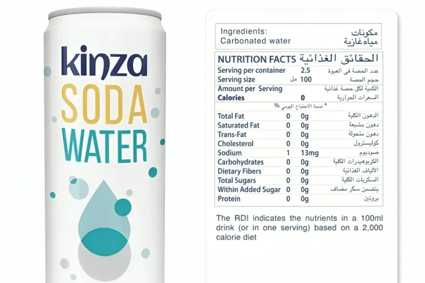 Kinza Soda Water 250ml