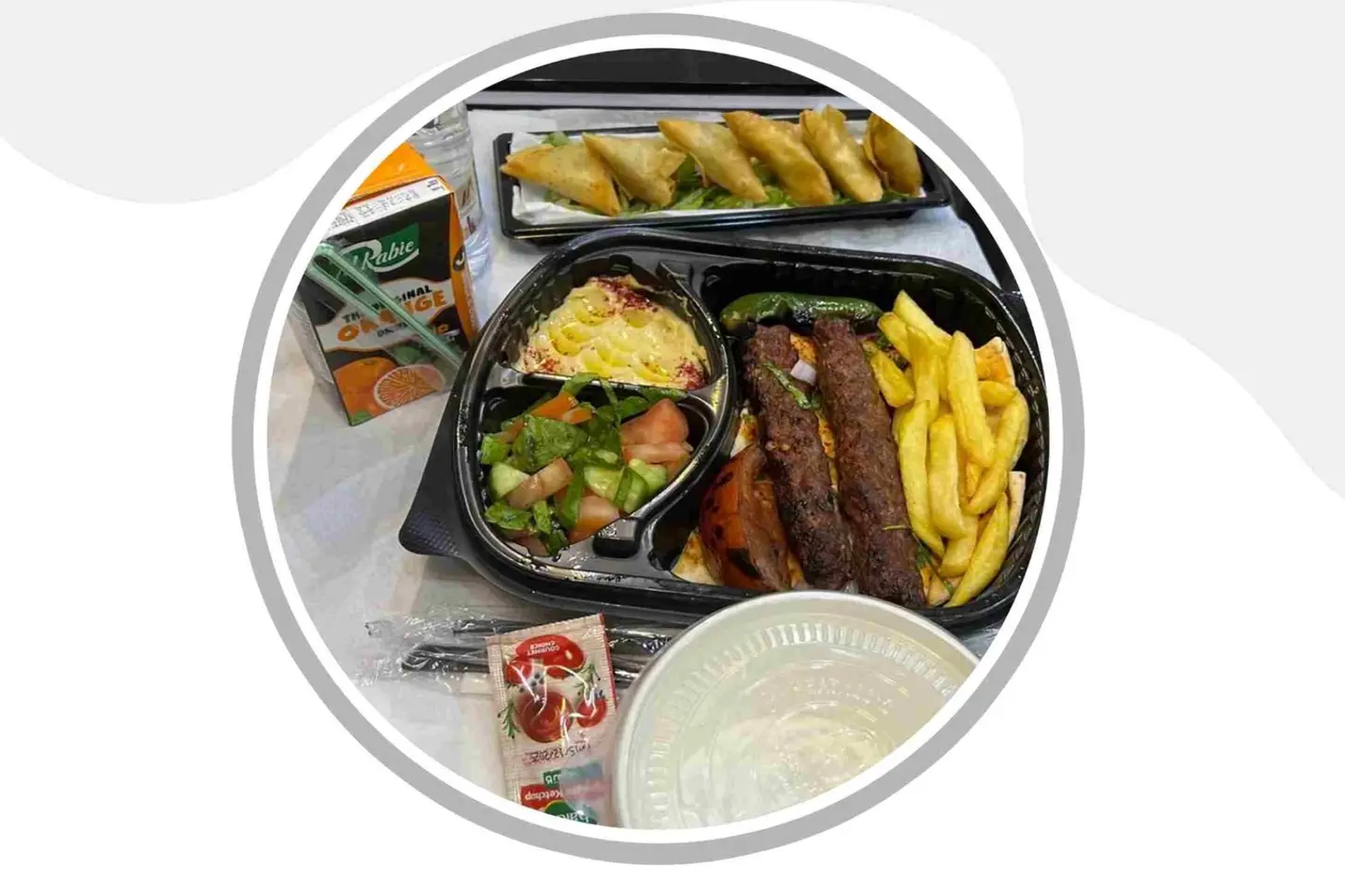 وجبة كباب لحم