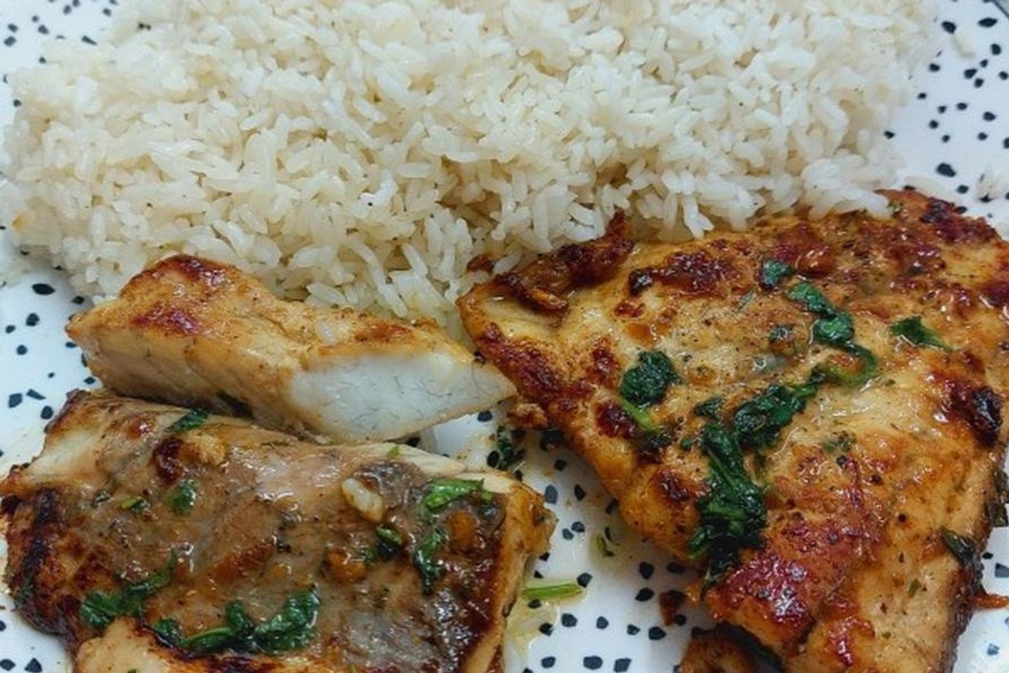 Smokey Fish Felia With Rice