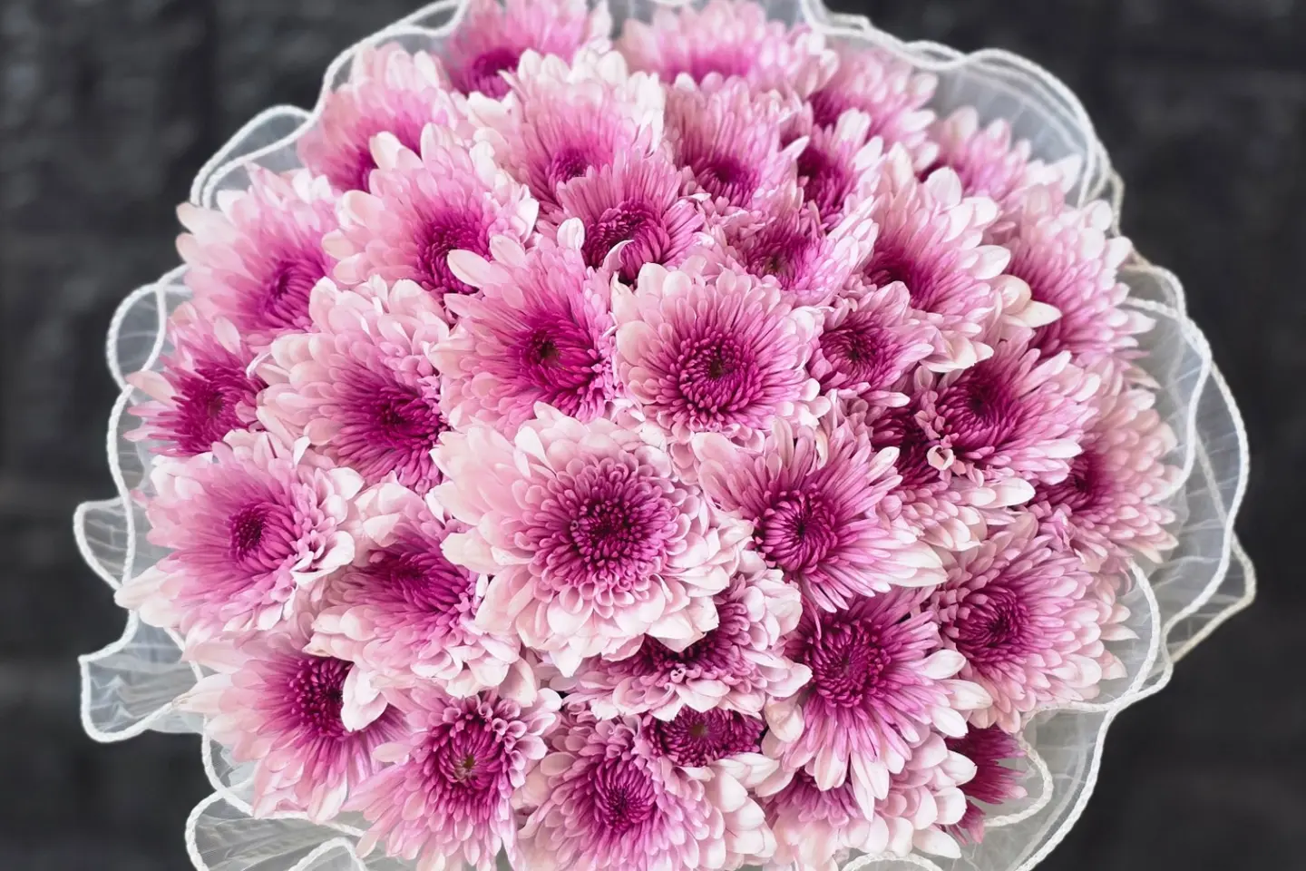 Purple Rose Bouquet Fabric Wrapping