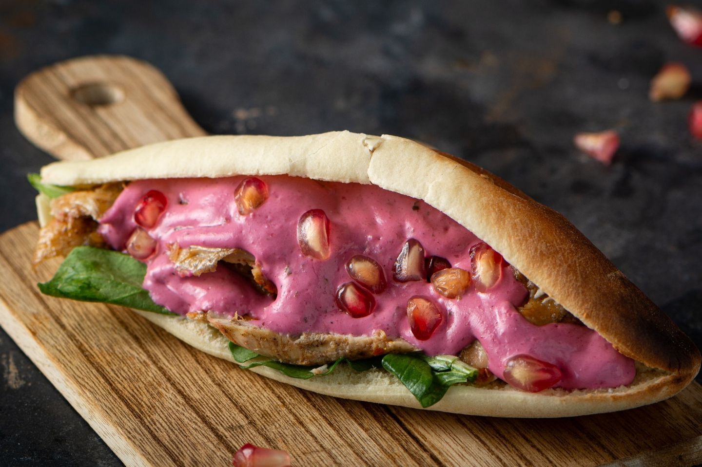 Beetroot Sandwich With Chicken Meal