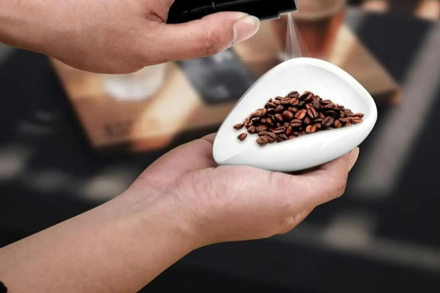 Coffee Bean Weighting White