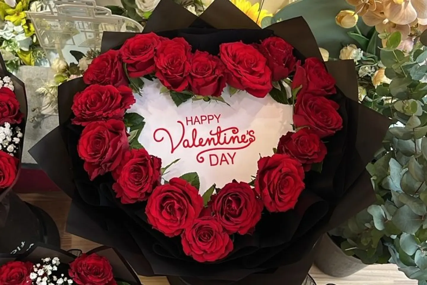 Happy Valentine's Day Heart Bouquet