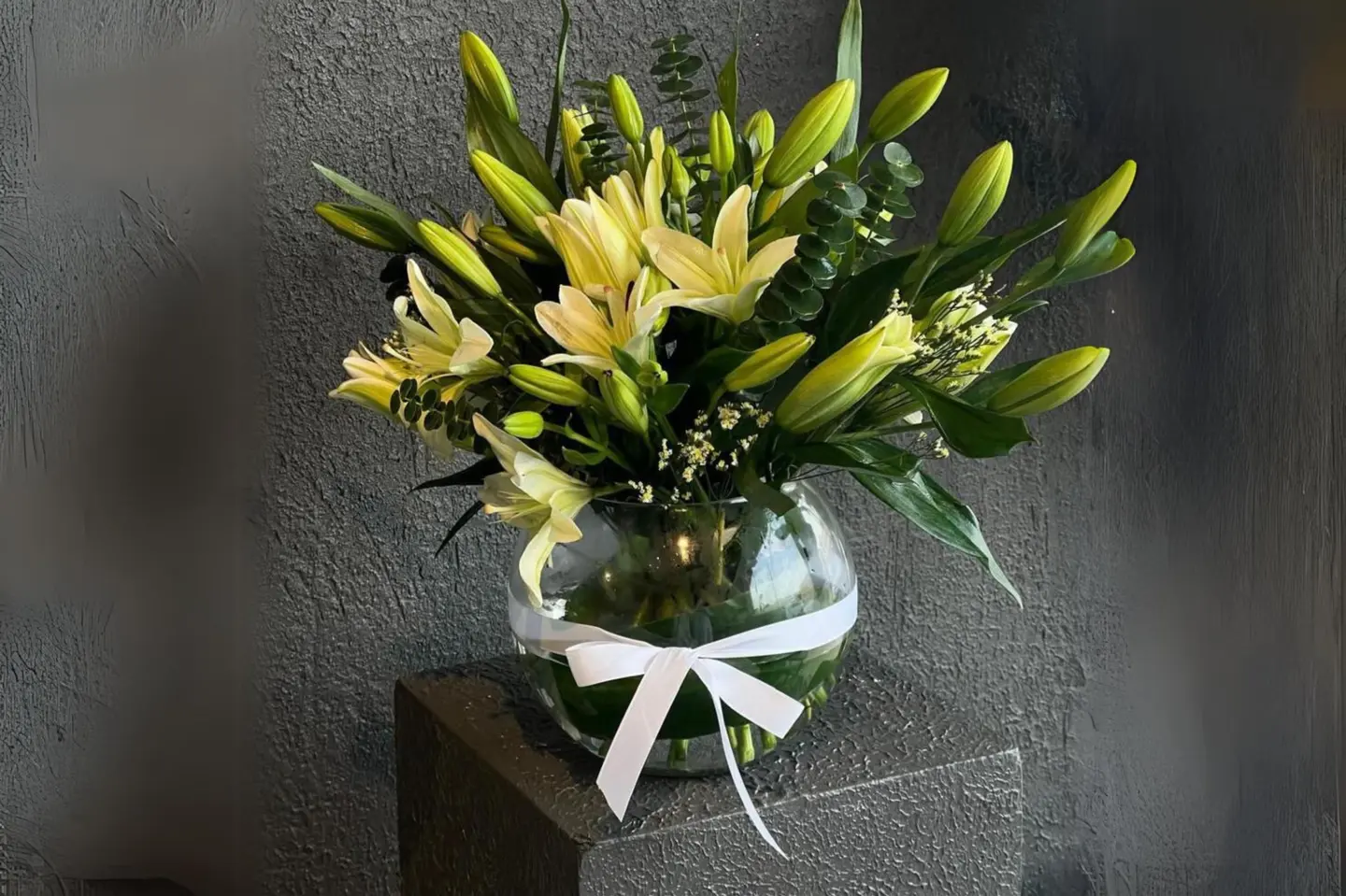 White Casablanca Vase