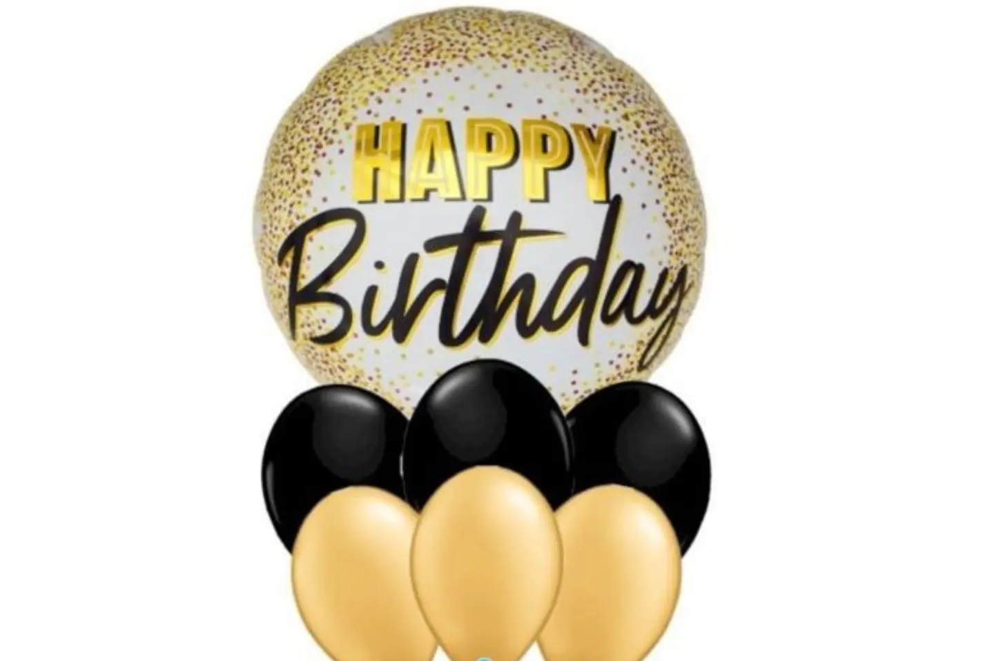 عيد ميلاد سعيد باقة ذهبية