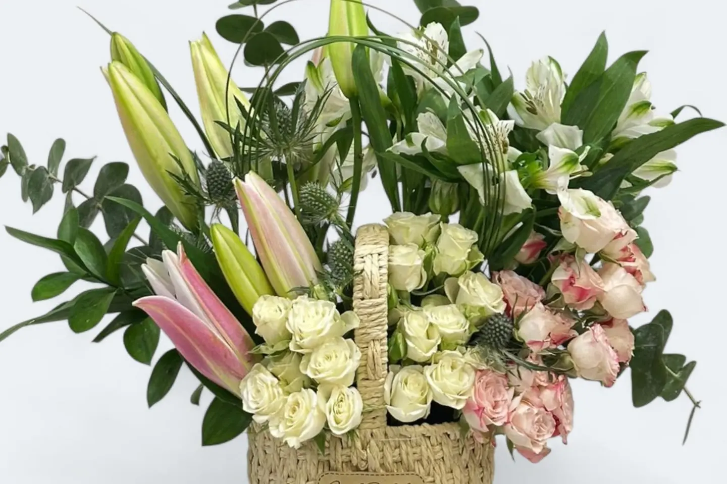 A Bouquet In A Basket