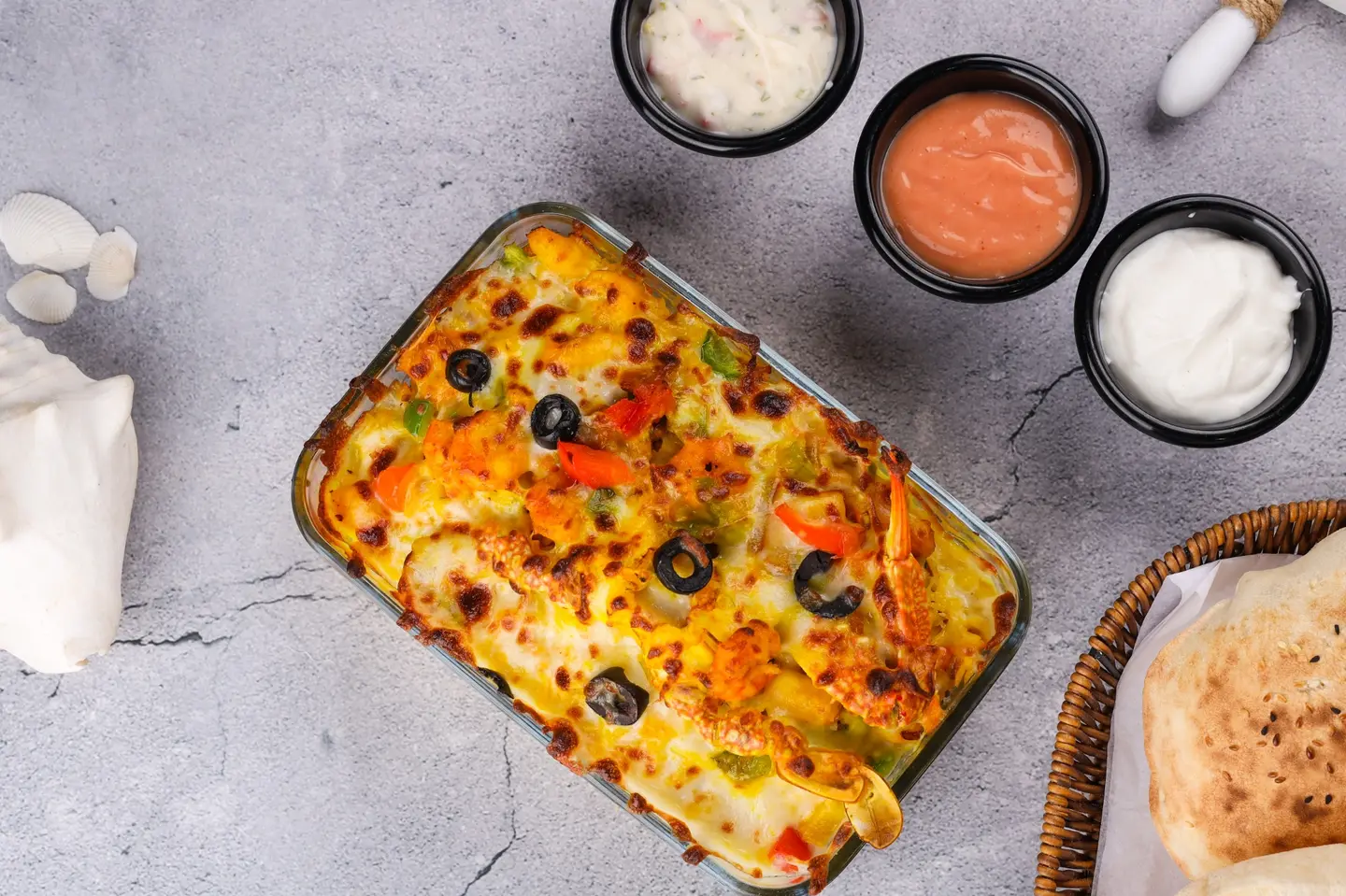 أرز برياني بالمأكولات البحرية