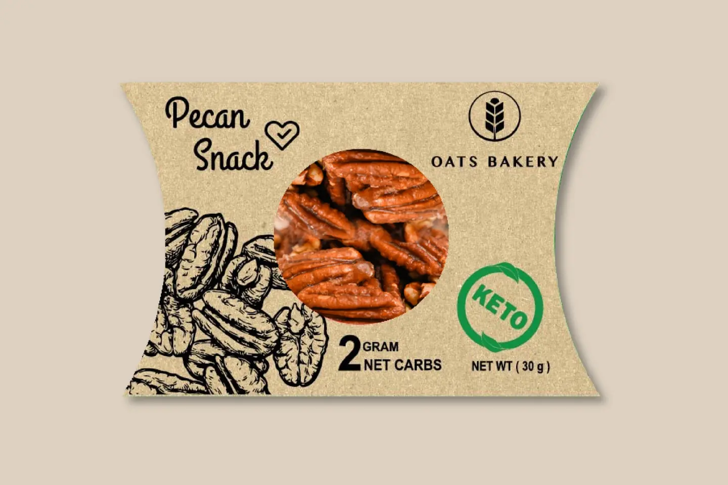 مقرمشات جوز البيكان كيتو