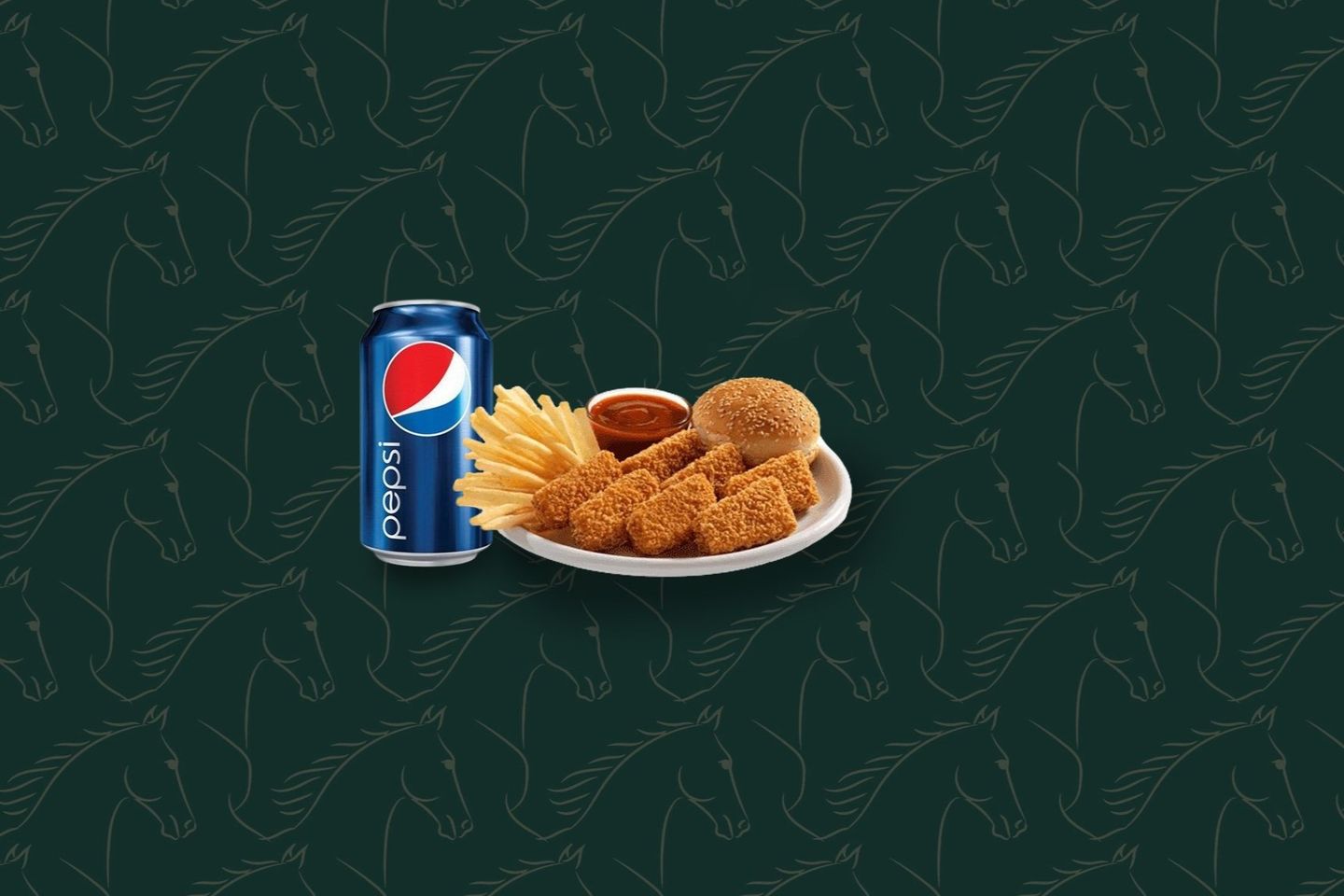 دجاج الناجتس مع بيبسي
