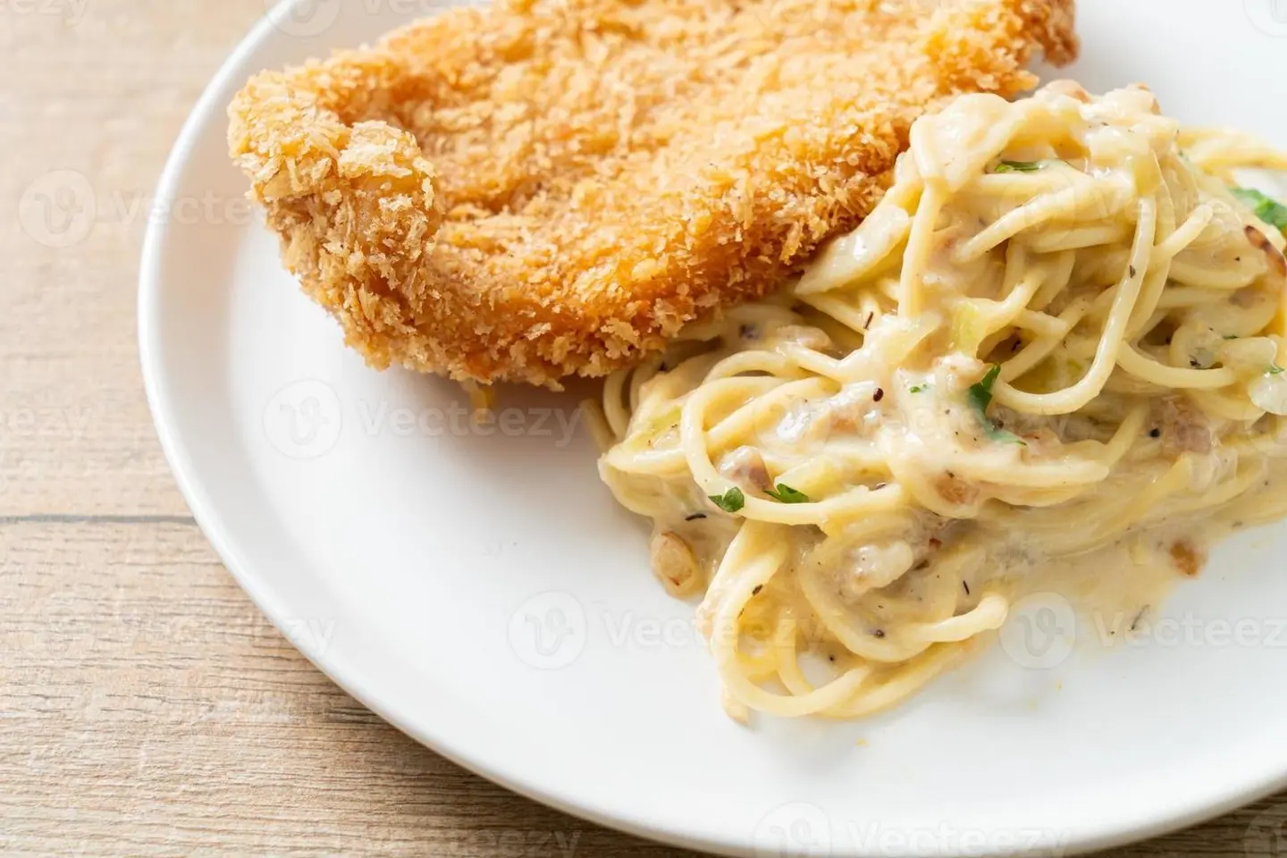 Fish Fillet Creamy Sauce Pasta