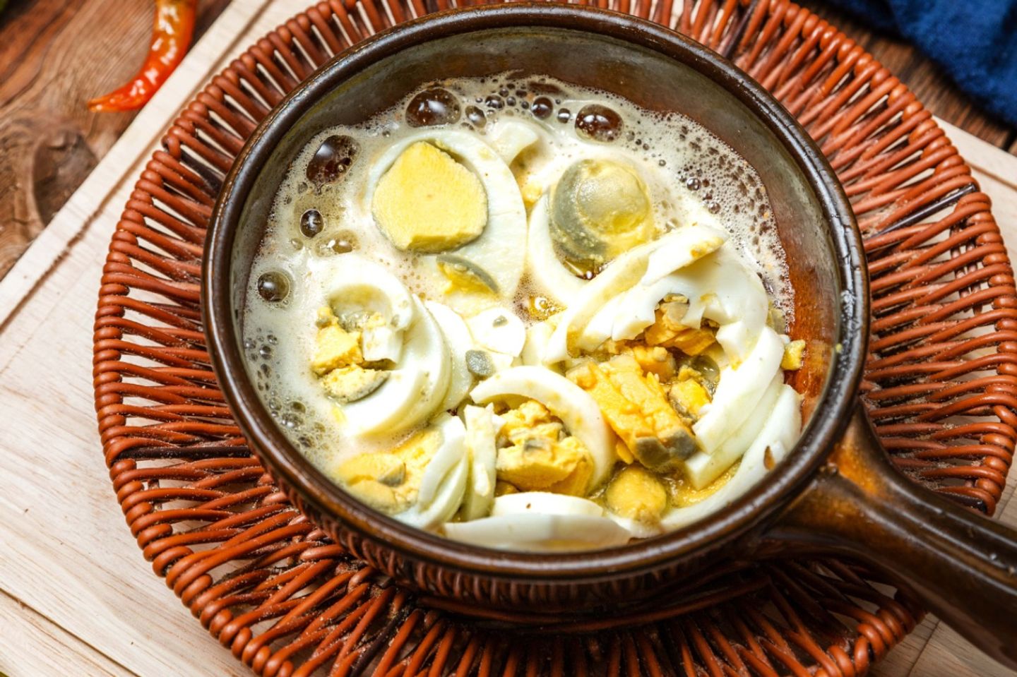 Boiled Egg Slices With Ghee