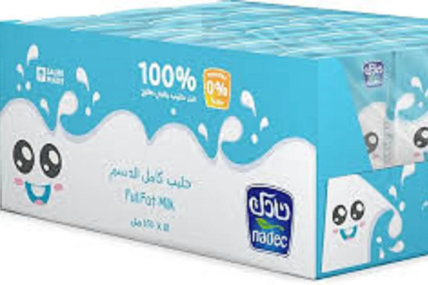 كرتون نادك حليب ساده ١٢٥/١٨مل