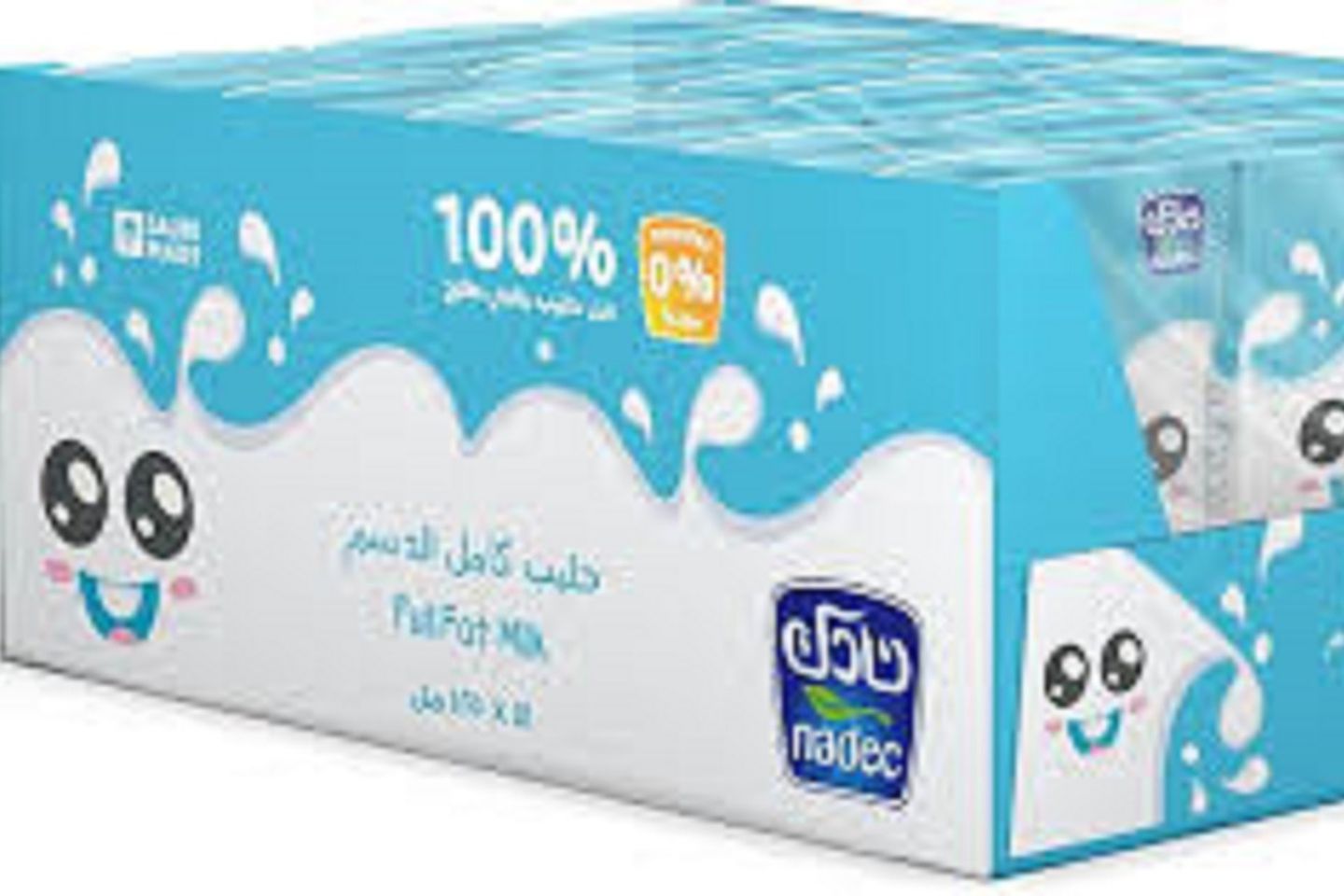 كرتون نادك حليب ساده ١٢٥/١٨مل