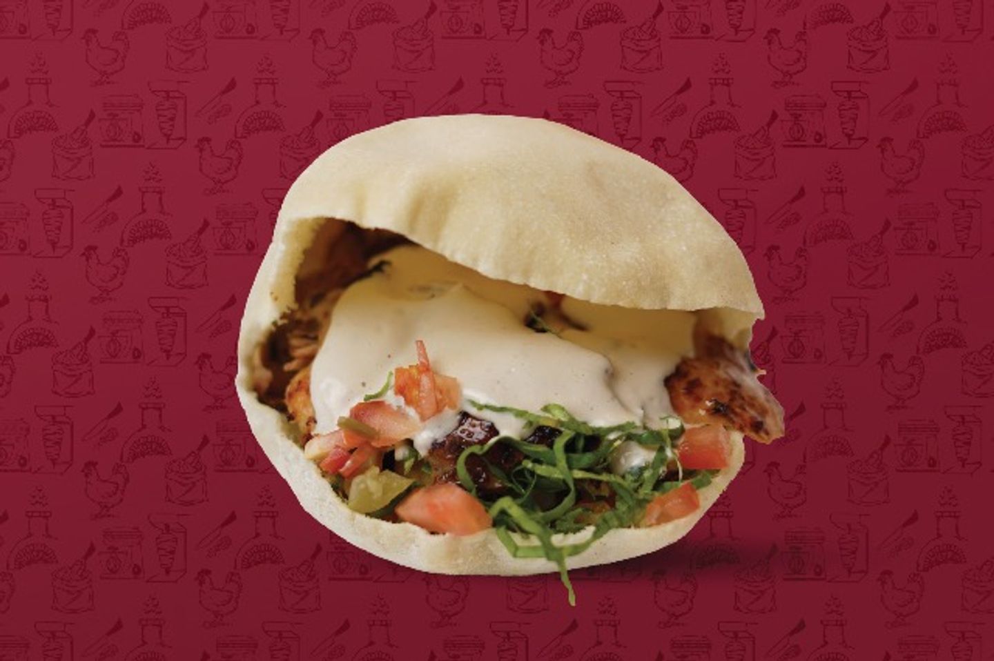 Shawarma Faredah With Tahina And Salad - Regular