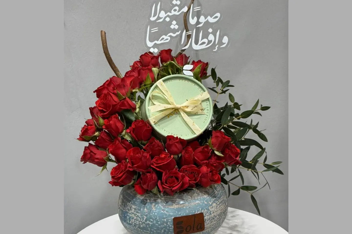 فازة سراميك البيبي جوري الأحمر