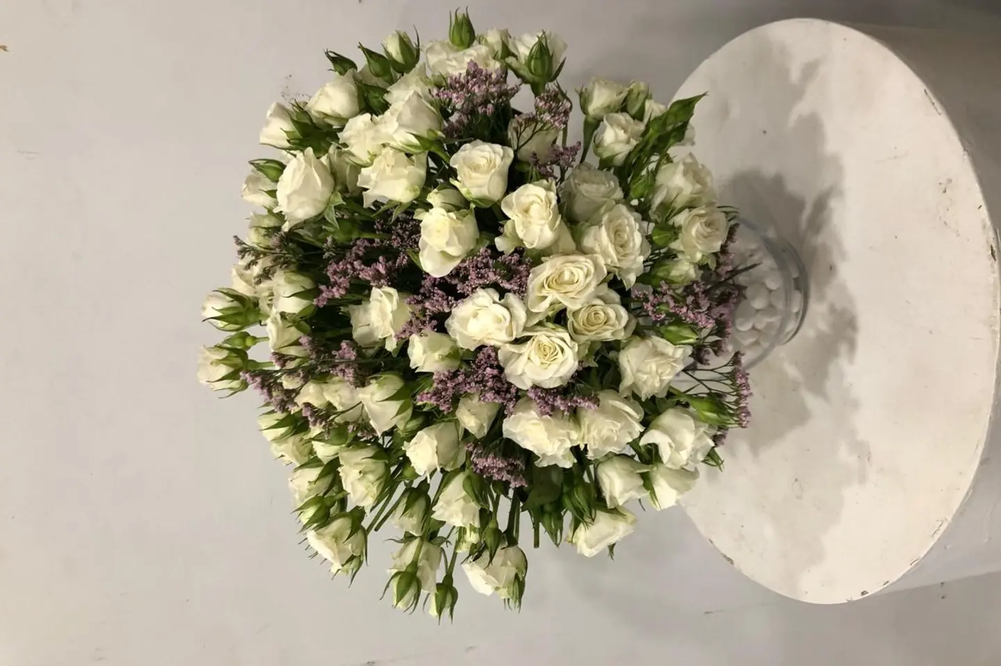 Baby Rose White Vase