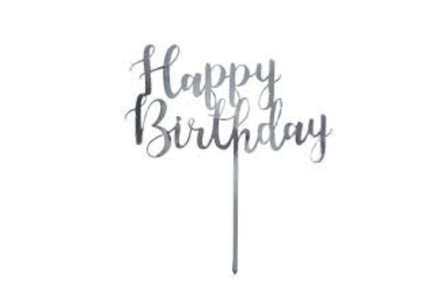 Silver Happy Birthday