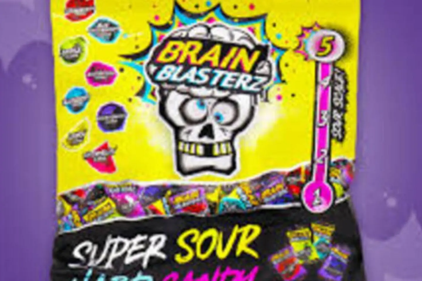 Brain Blasterz Super Sour Hard Candy Bag 100g