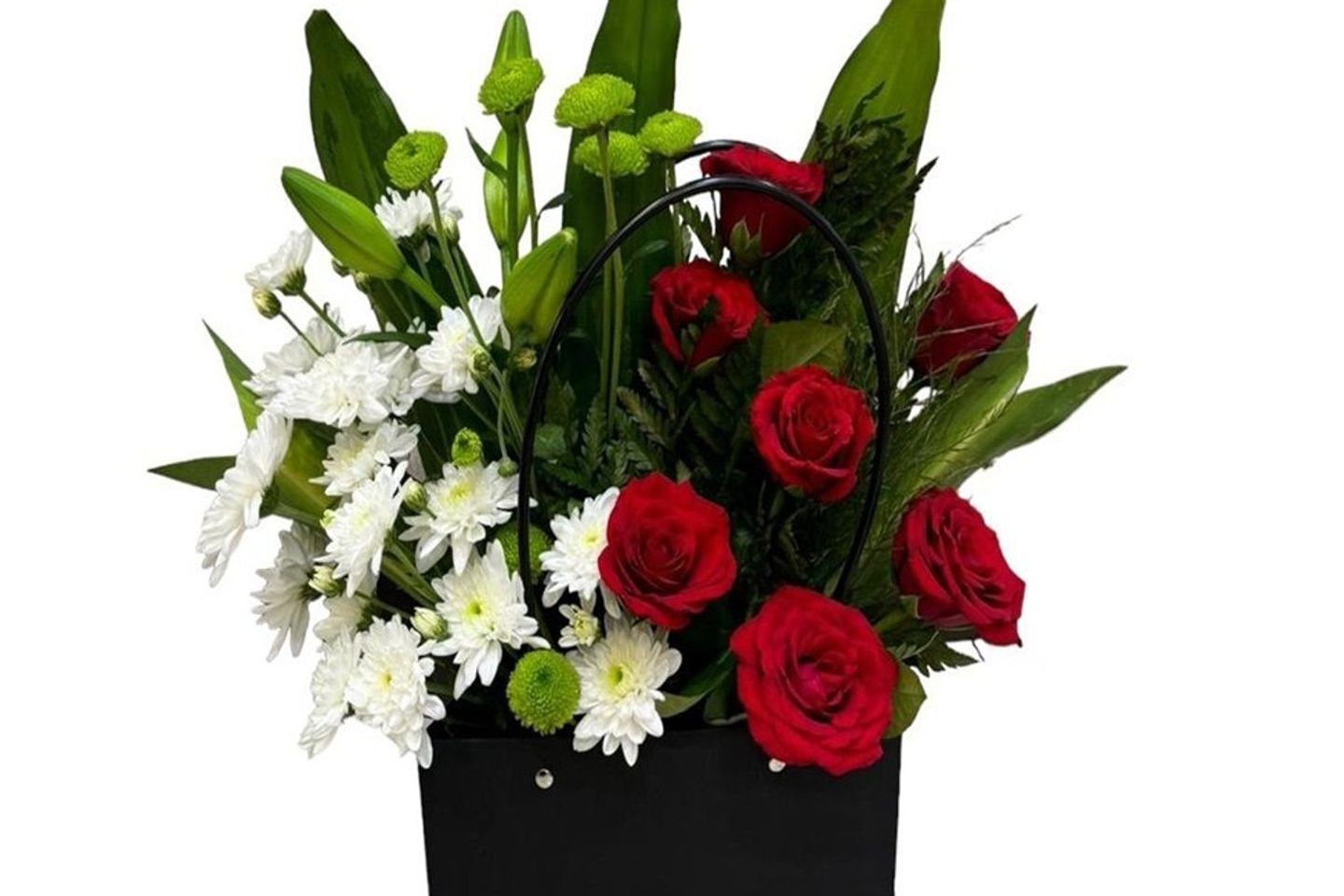Red And White Rose Bouquet
