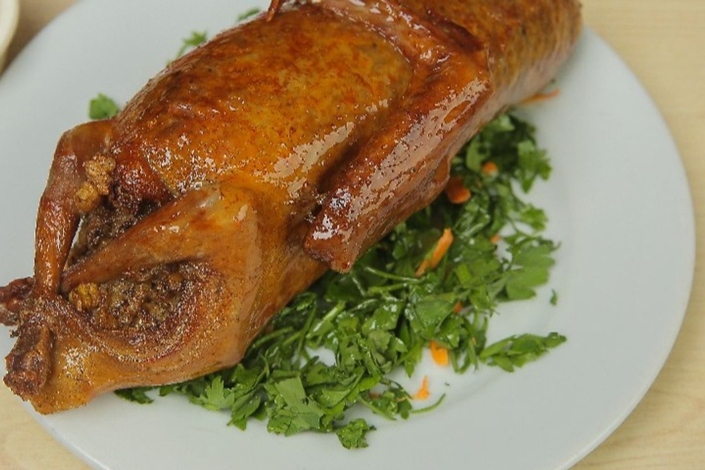 Pigeon Stuffed With Grits To