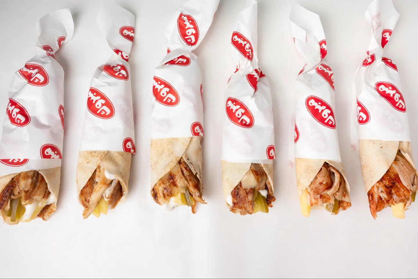 6 Classic Chicken Shawarma With Flags And Firecrackers