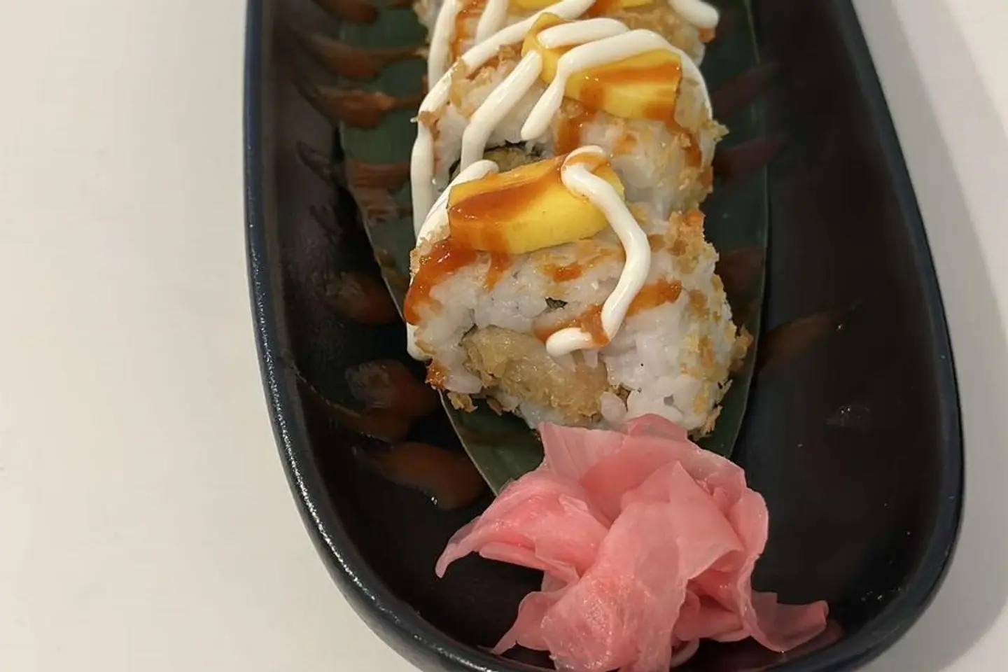 Sushi Stuffed With Crab Mango And Vegetables