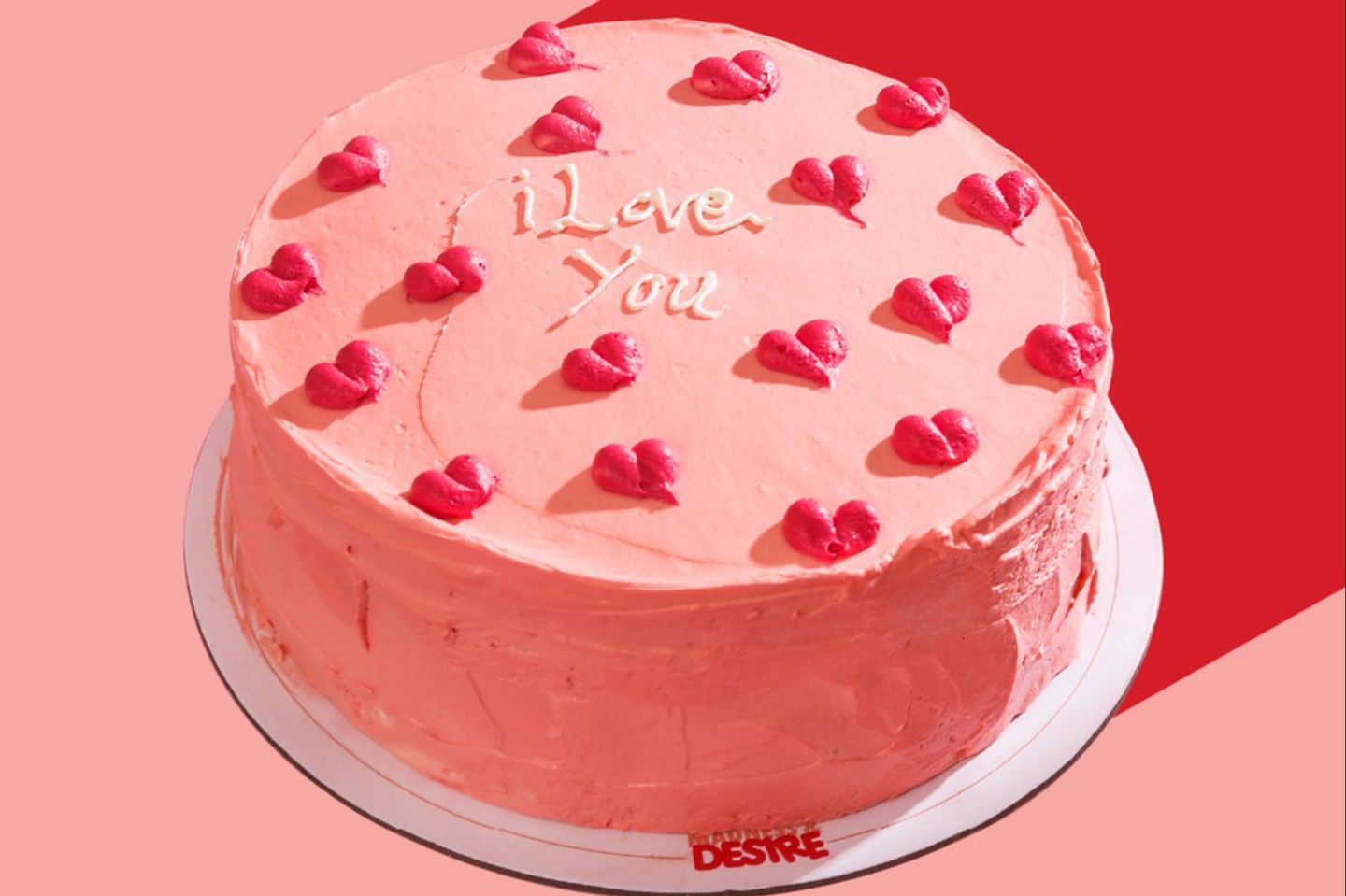 Pink Heart Cake - Oreo