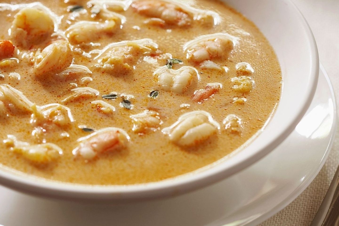 شوربة الروبيان بالكريمة