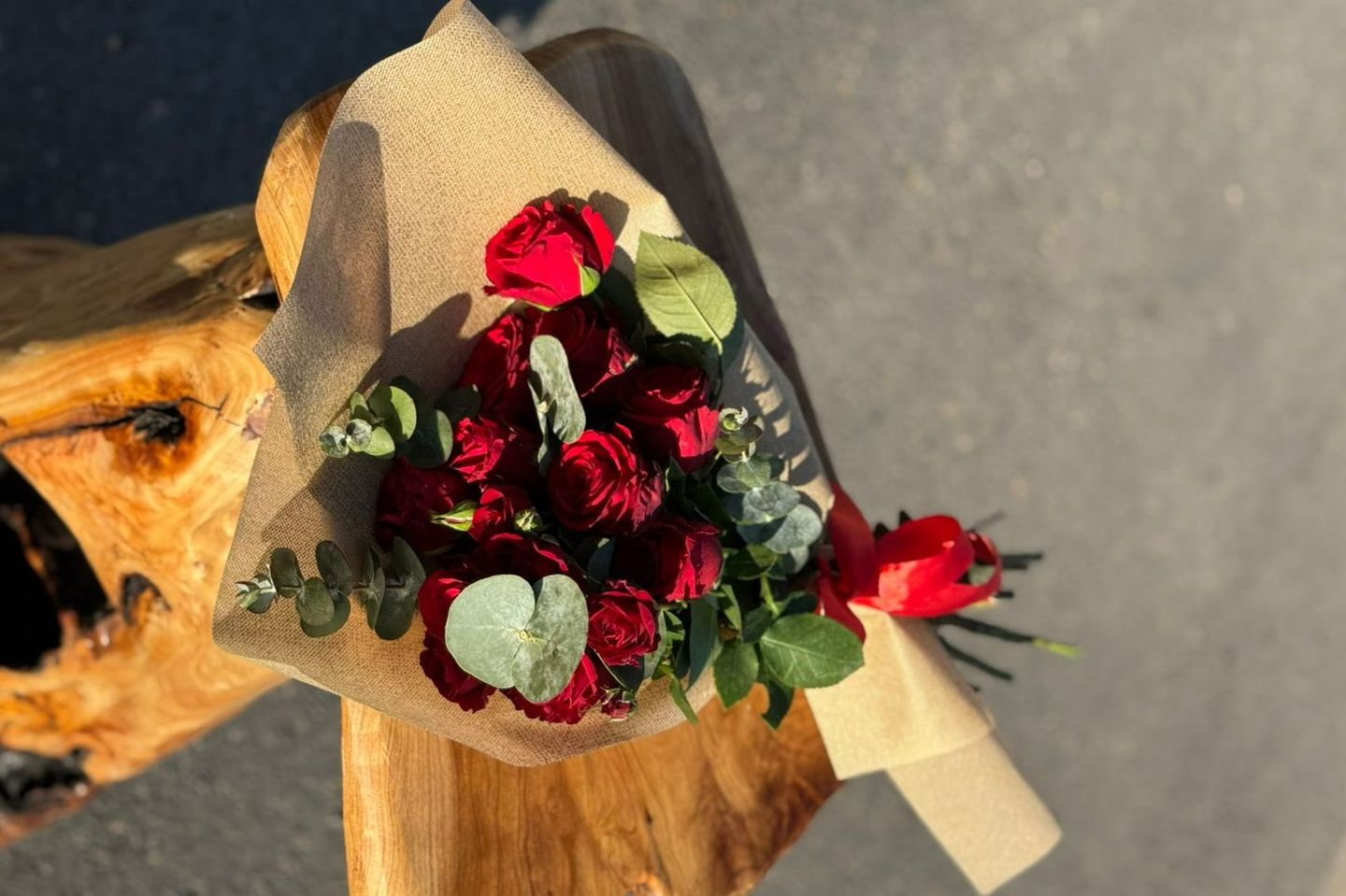 باقة جوري احمر طبيعية