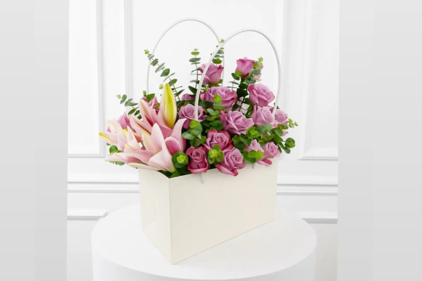 حقيبة زهرة أرجوانية