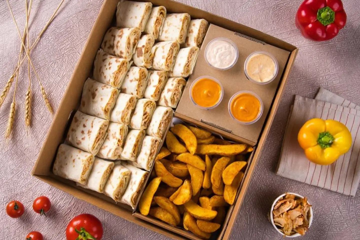 جمعات شاورما بوكس - بطاطس ودجز