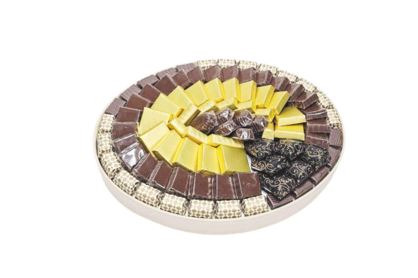 Oval Cream Chocolate Tray