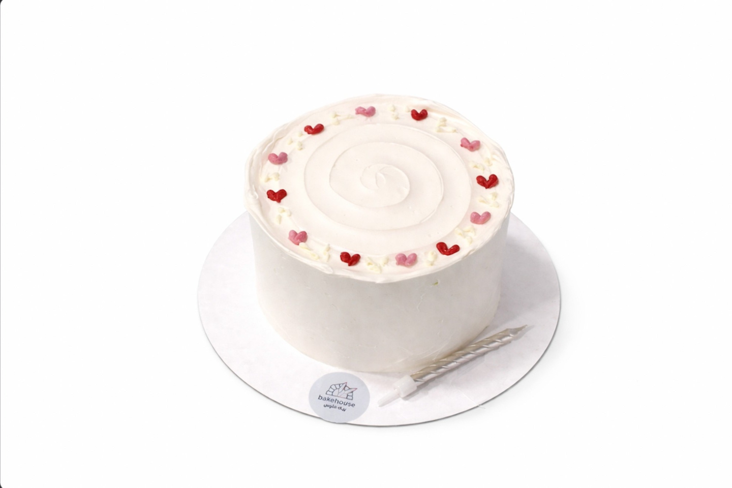 كيك كوري بزينة قلوب