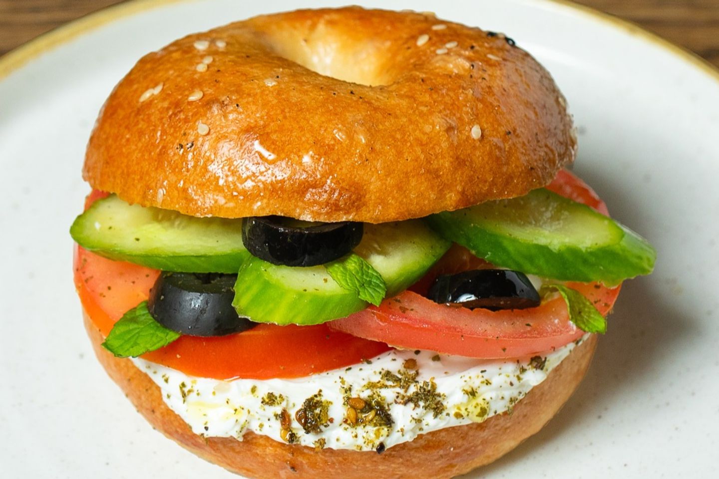 Labneh And Thyme Bagel
