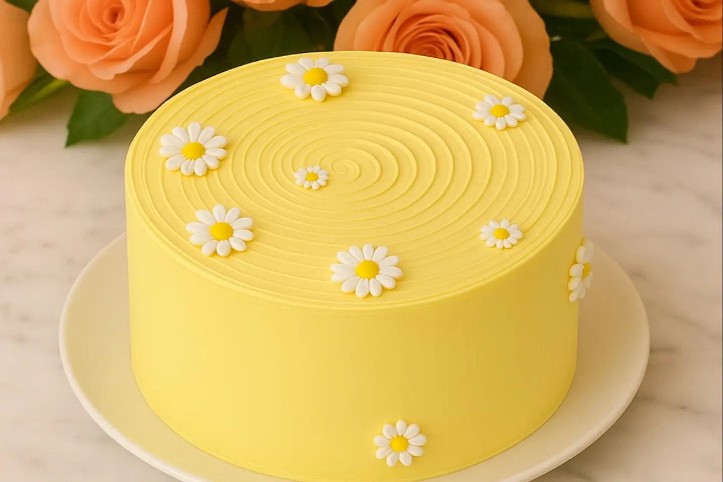 كيك مانجو وسط ٨ إنش