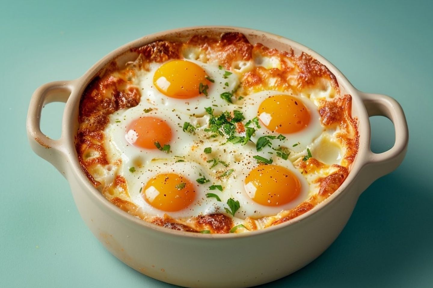 Farina Baked Eggs And Cheese