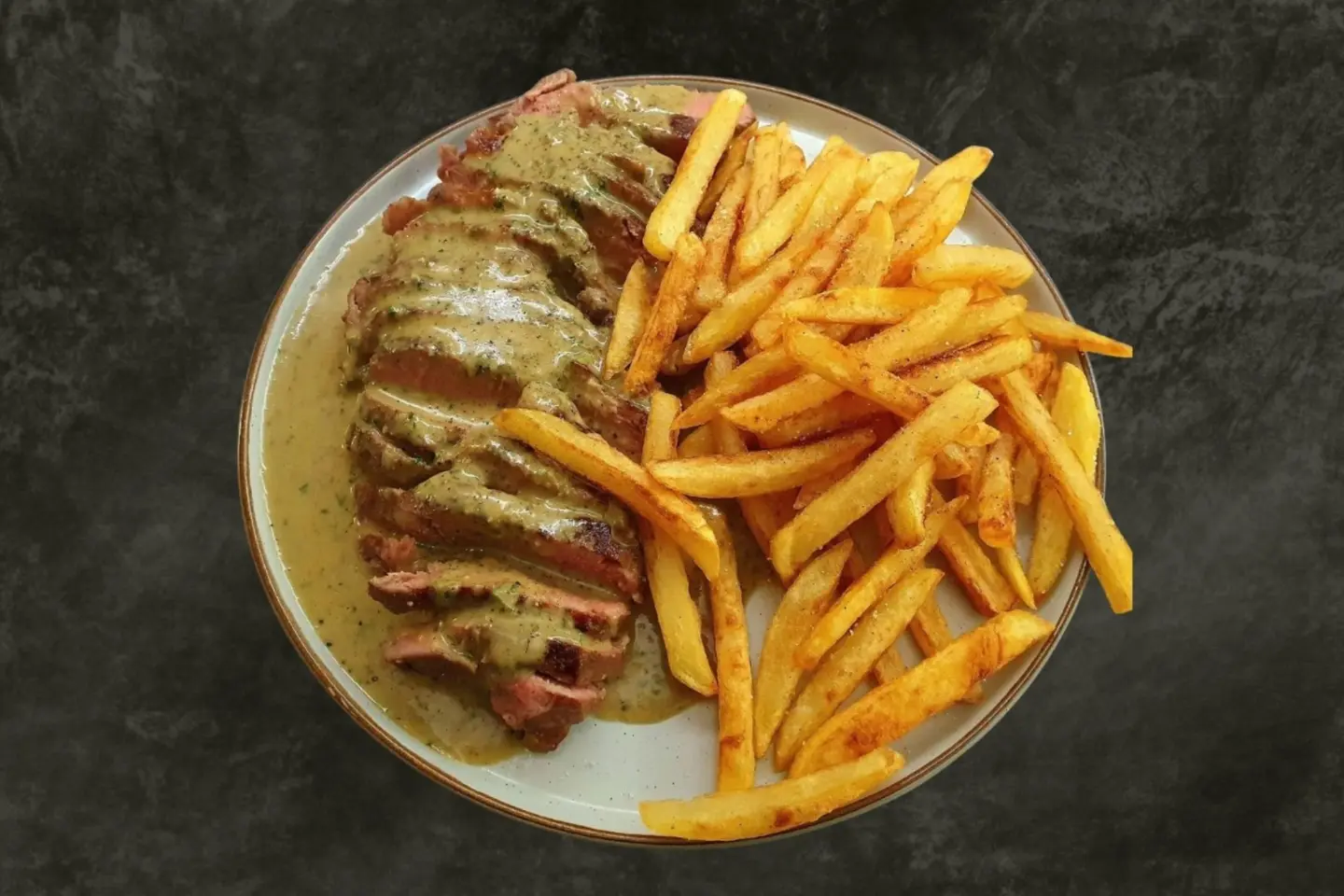 ستيك ريب آي بالفطر