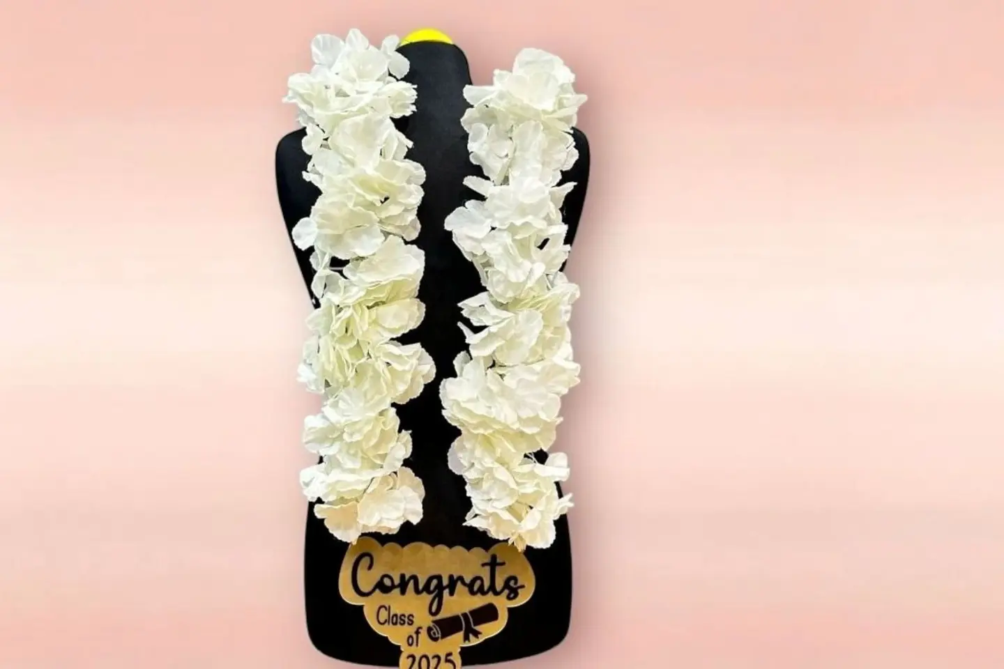 عقد تخرج بالورد الصناعي الفاخر هيدرنجا سكري