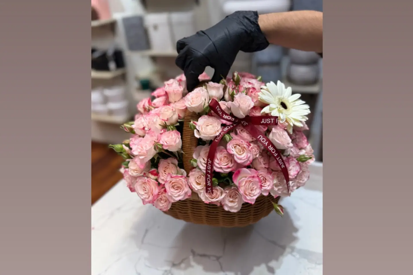 Distinctive Rose Basket