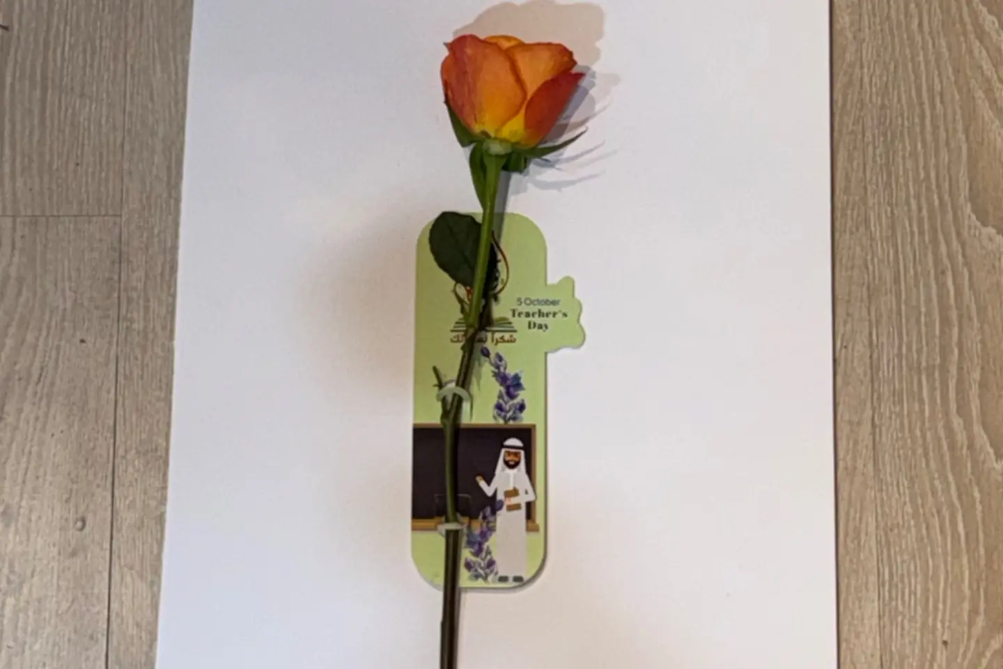 Rose With The Phrase Teacher's Day 2