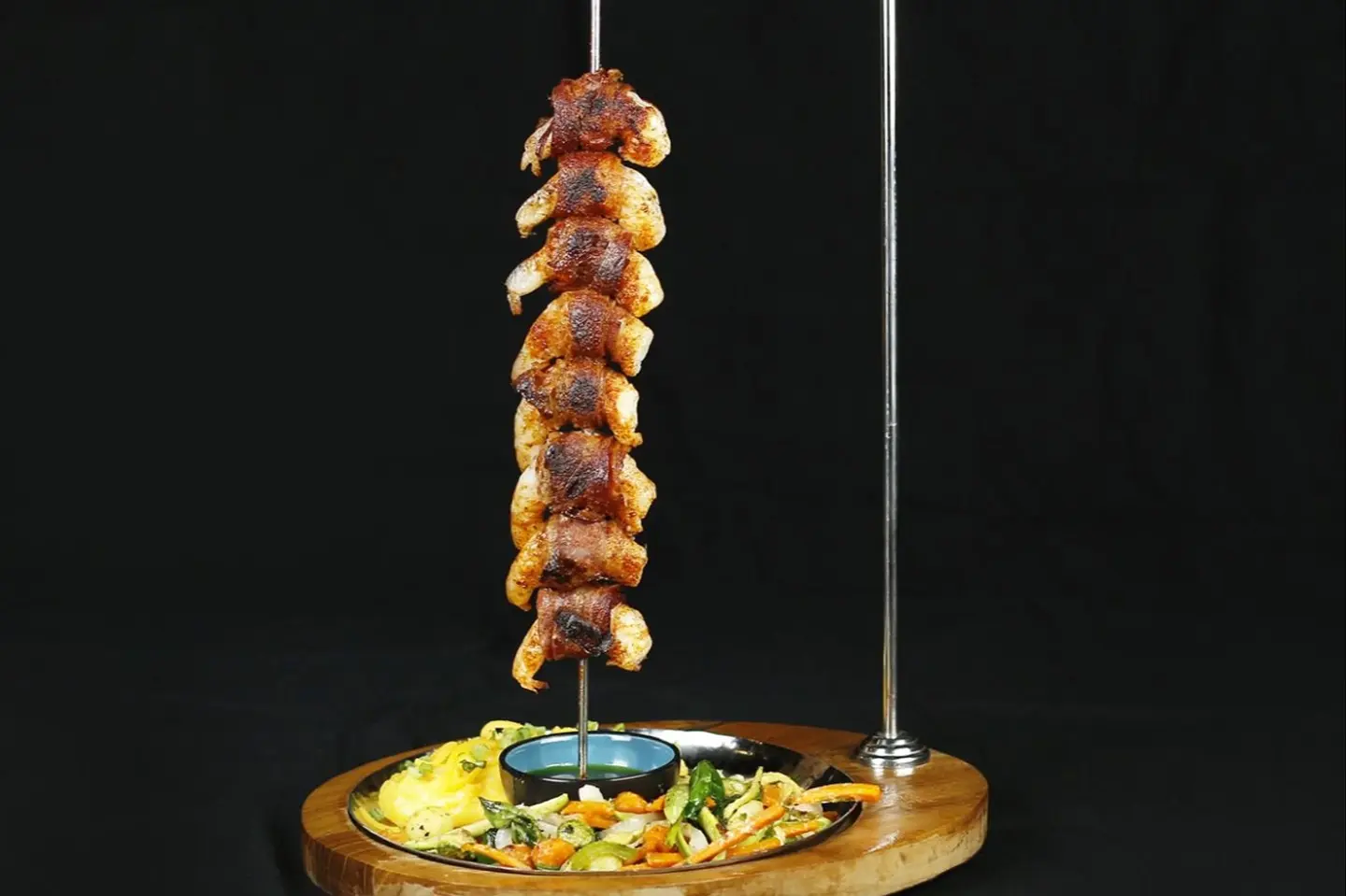 Cajun Shrimp Espetada With Bacon