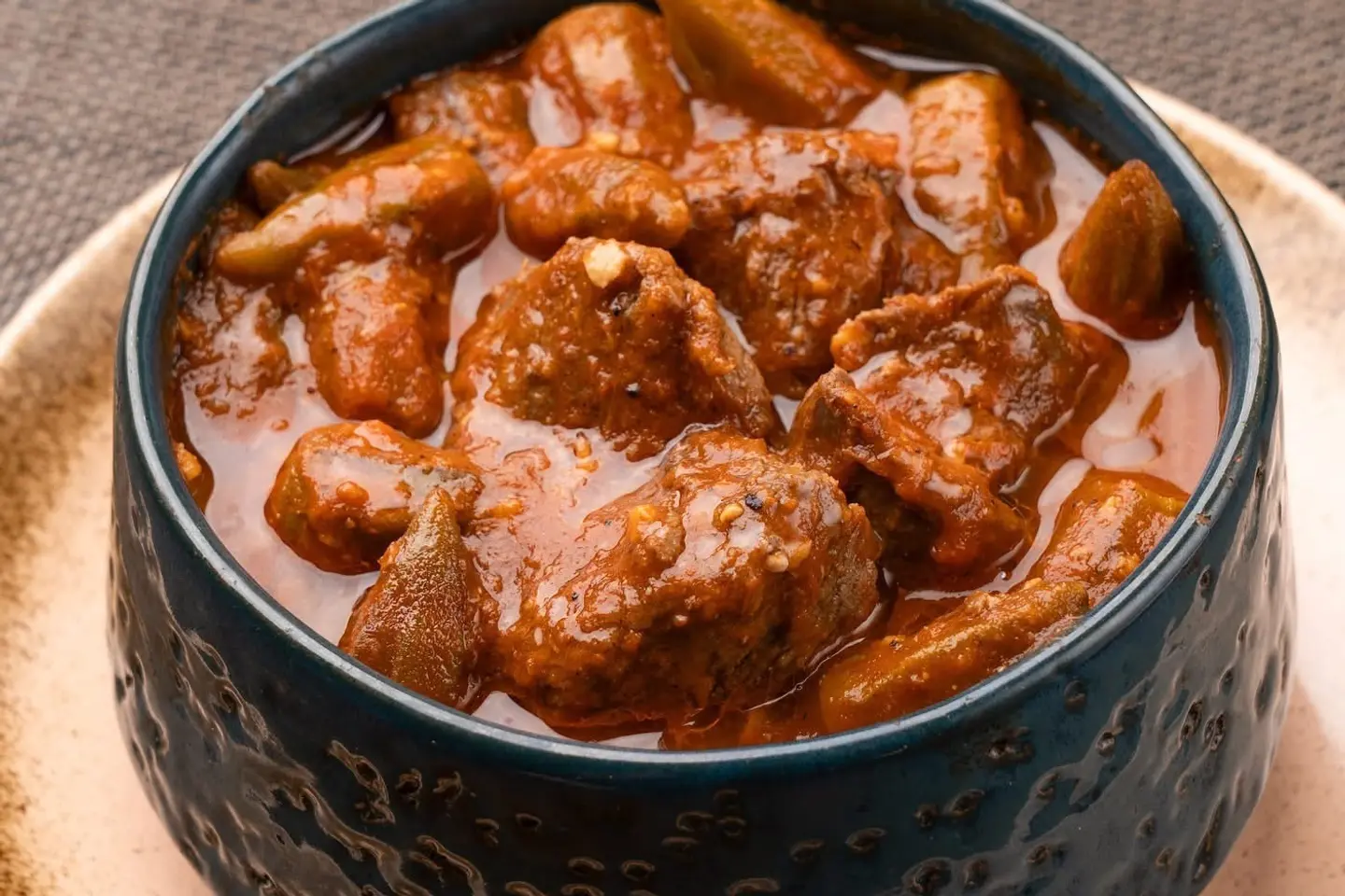 Okra And Meat Casserole