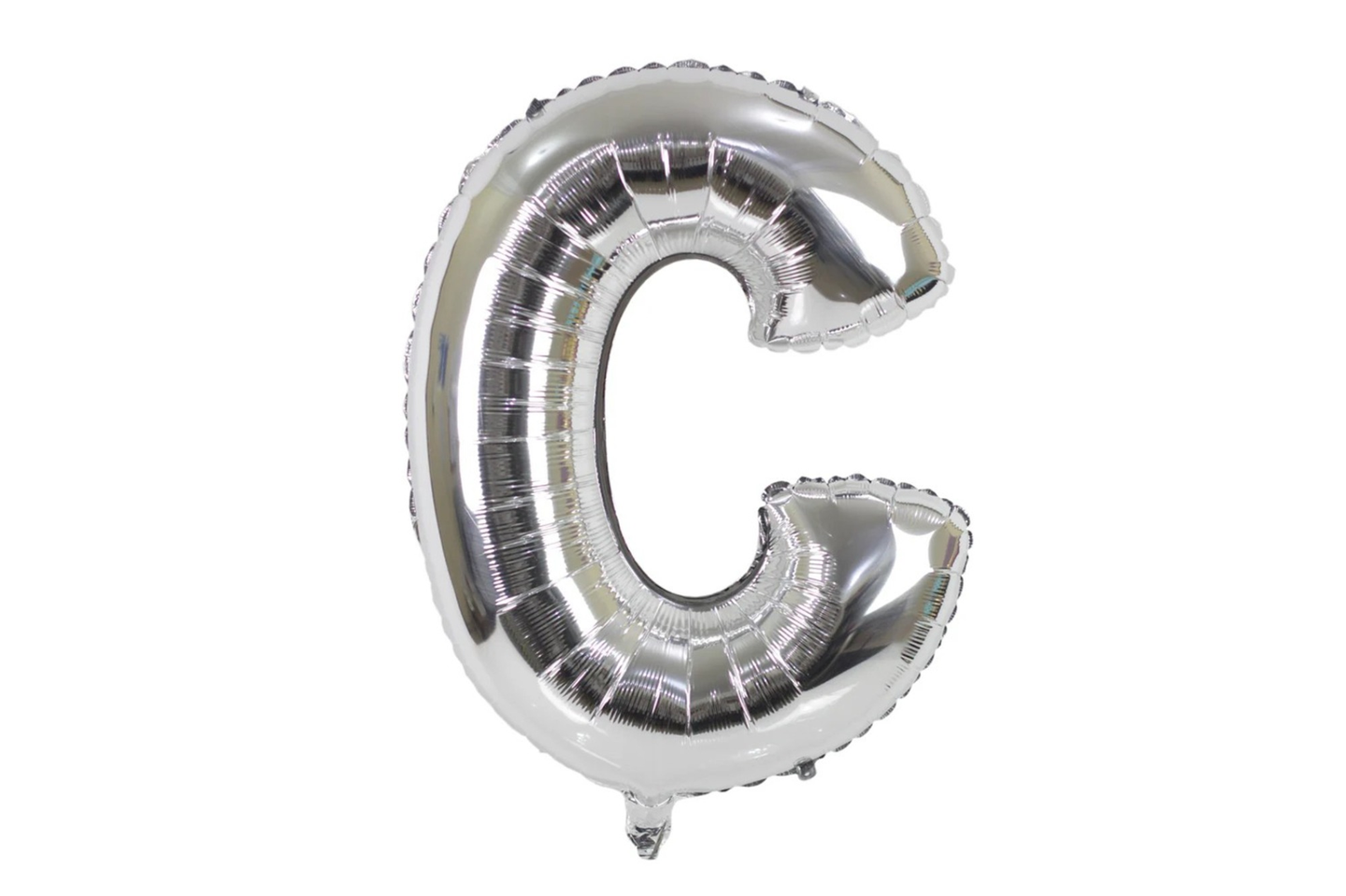 بالون حرف سي لون فضي