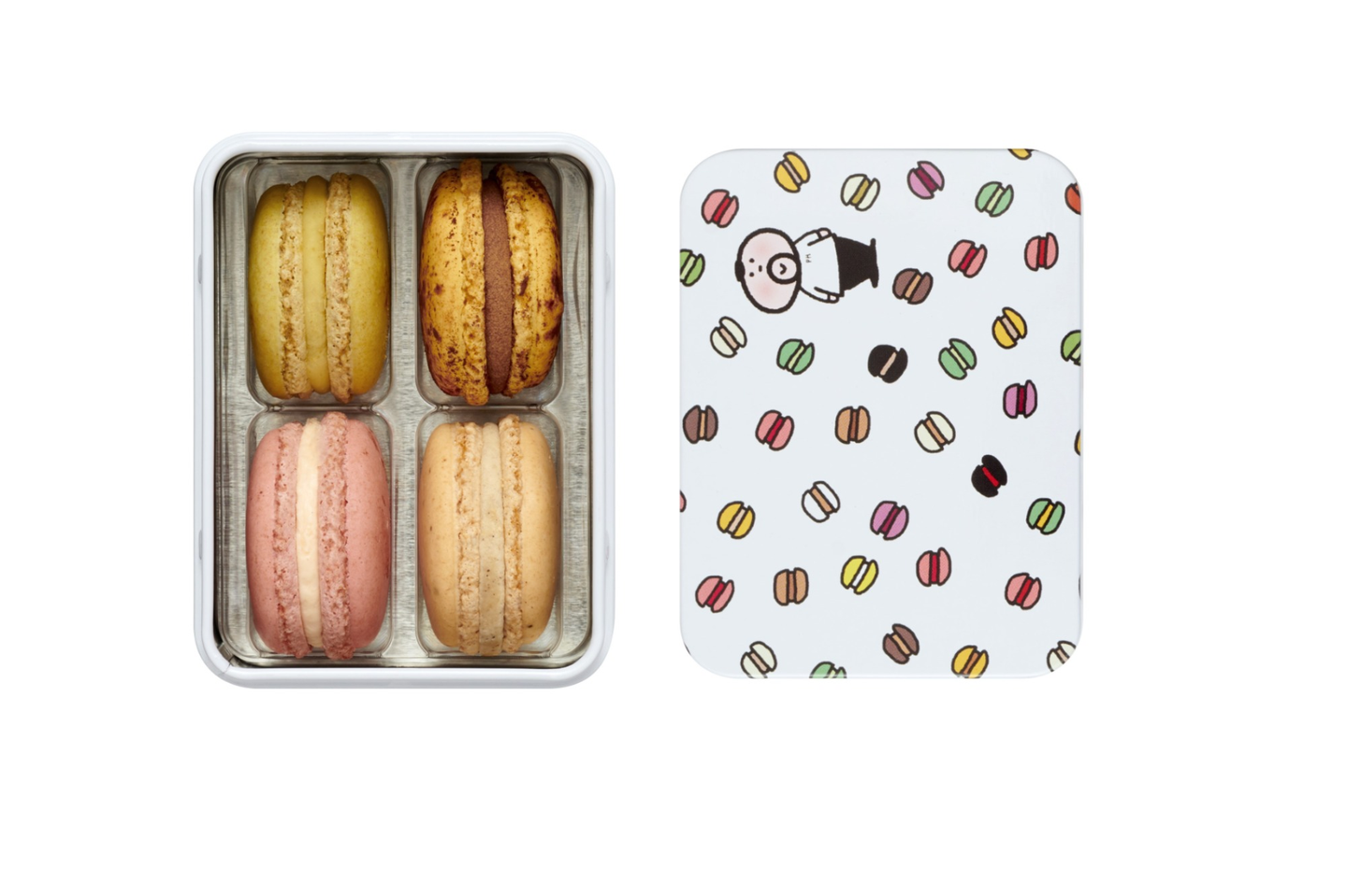 Macaron Tin Box   Macarons   4 Pcs