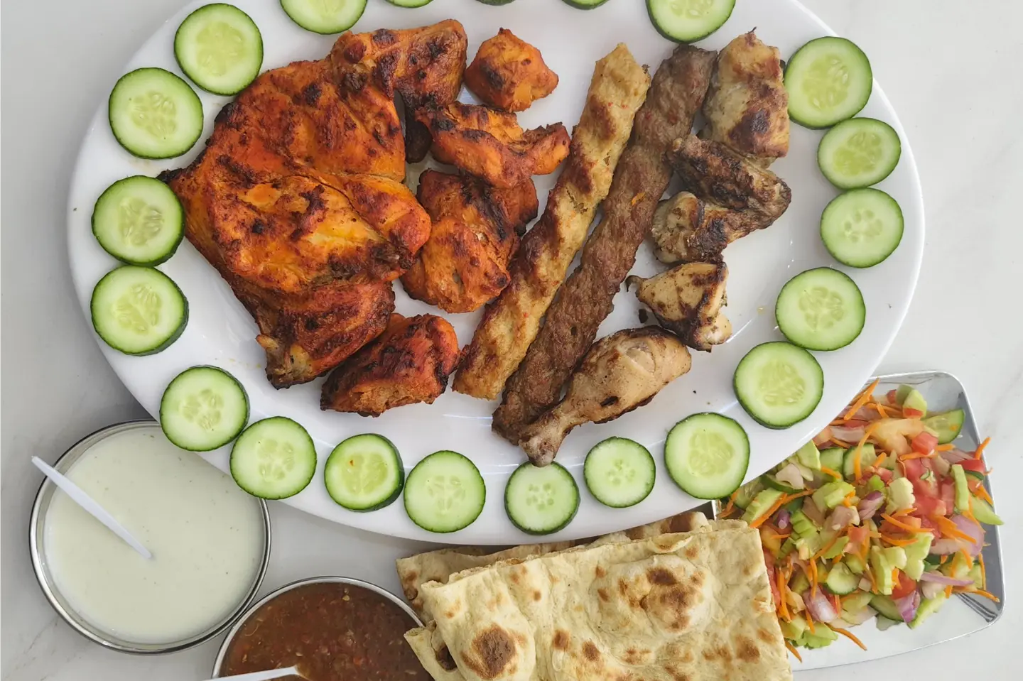 Mixed Grill Platter With Rice