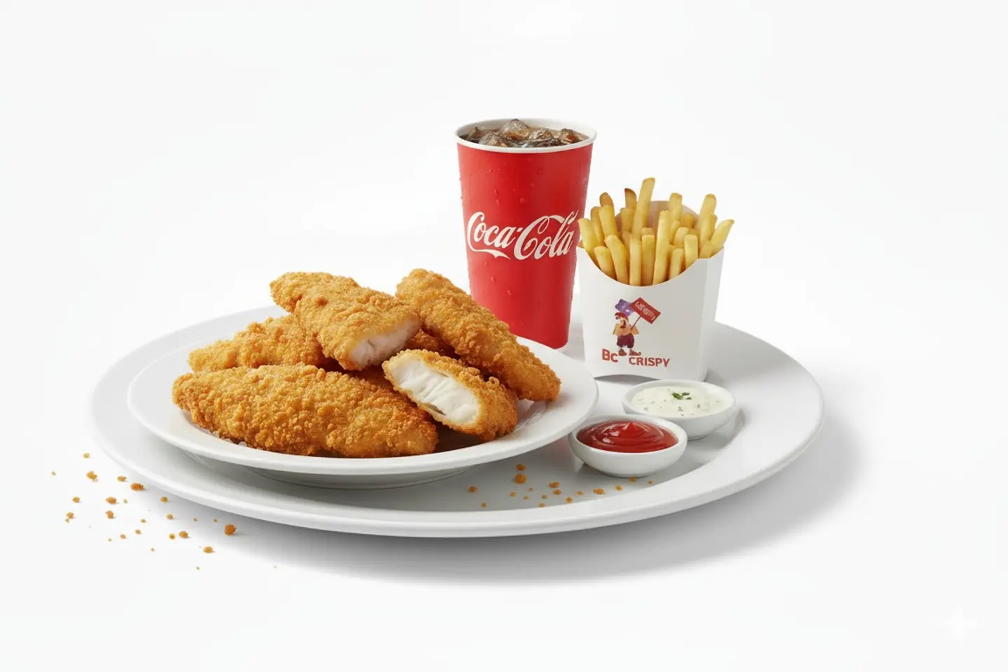 وجبة فيليه السمك المقرمش